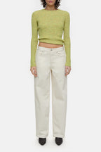 Long Sleeve Crew Neck - Primary Yellow - Femme