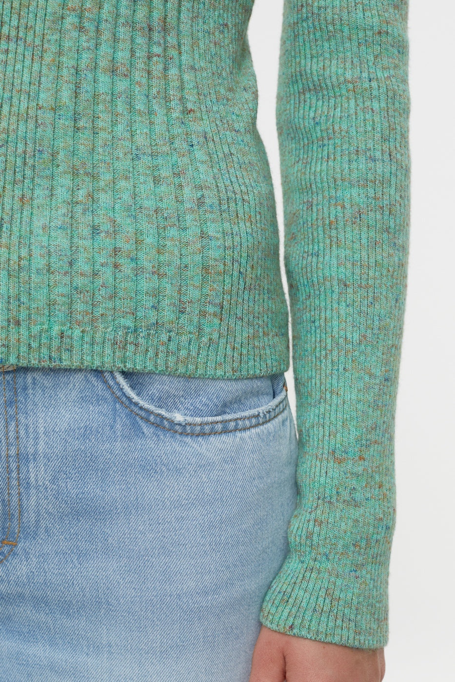 Long Sleeve Crew Neck - Green Kick - Femme