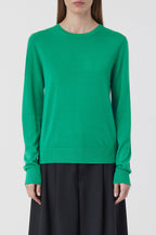 Crew Neck Long Sleeve - New Green - Femme