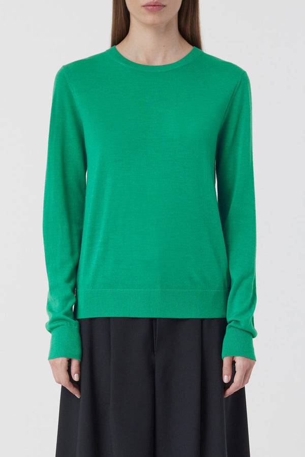 Crew Neck Long Sleeve - New Green - Femme