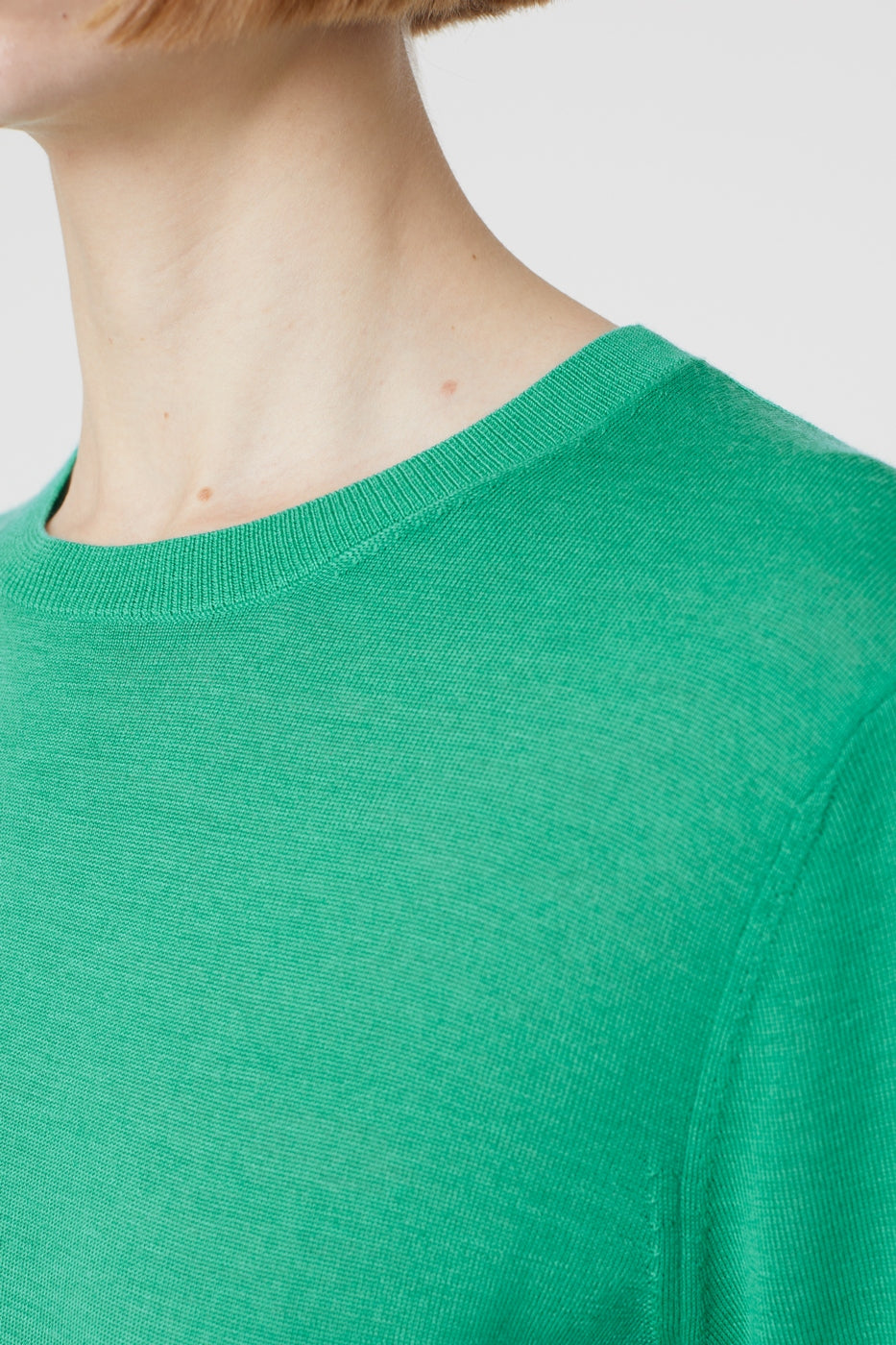 Crew Neck Long Sleeve - New Green - Femme