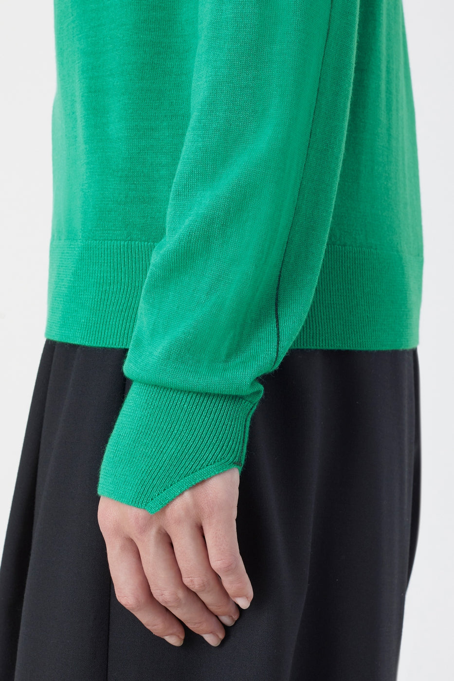 Crew Neck Long Sleeve - New Green - Femme