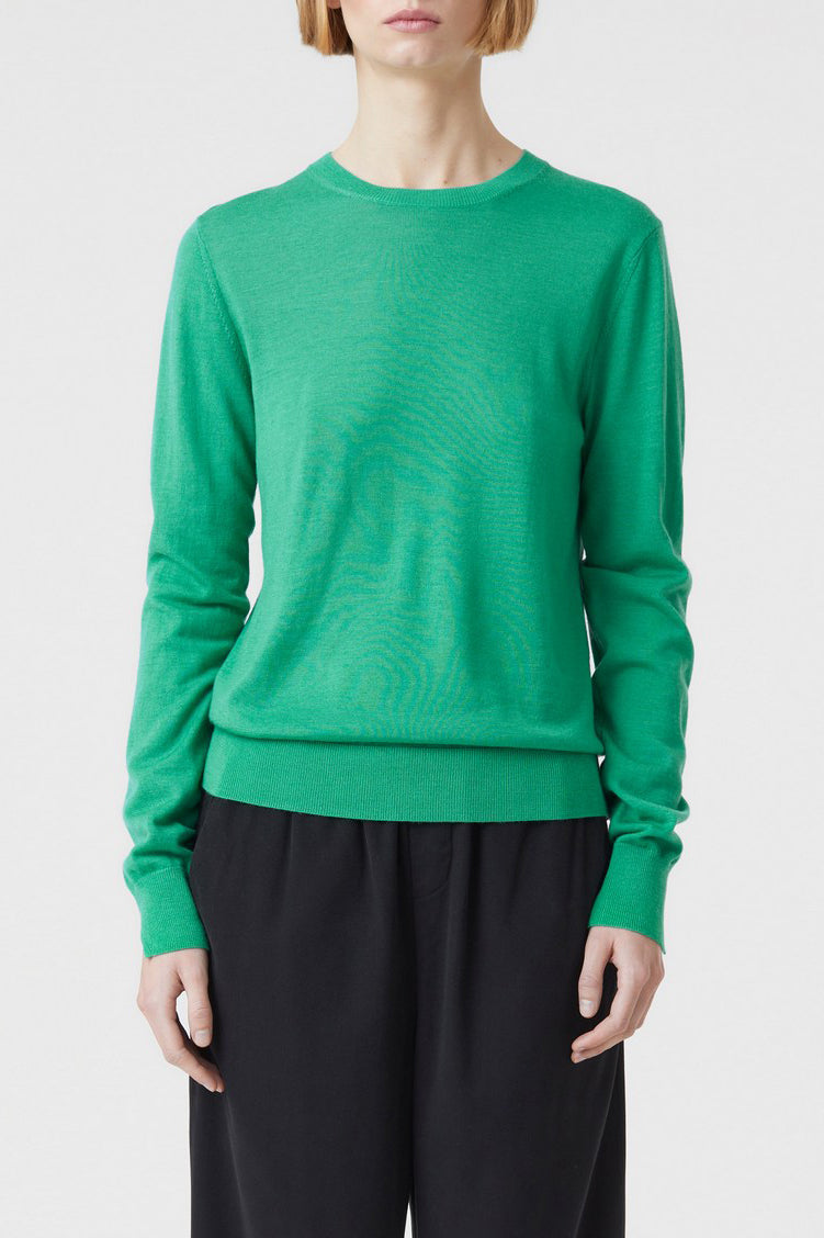 Crew Neck Long Sleeve - New Green - Femme