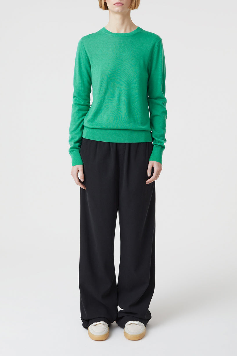 Crew Neck Long Sleeve - New Green - Femme