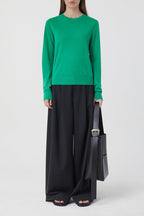 Crew Neck Long Sleeve - New Green - Femme