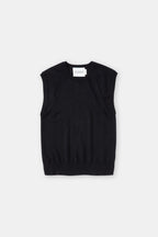 Crew Neck Vest - Black - Femme