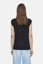 Crew Neck Vest - Black - Femme