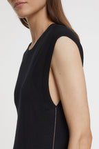Crew Neck Vest - Black - Femme