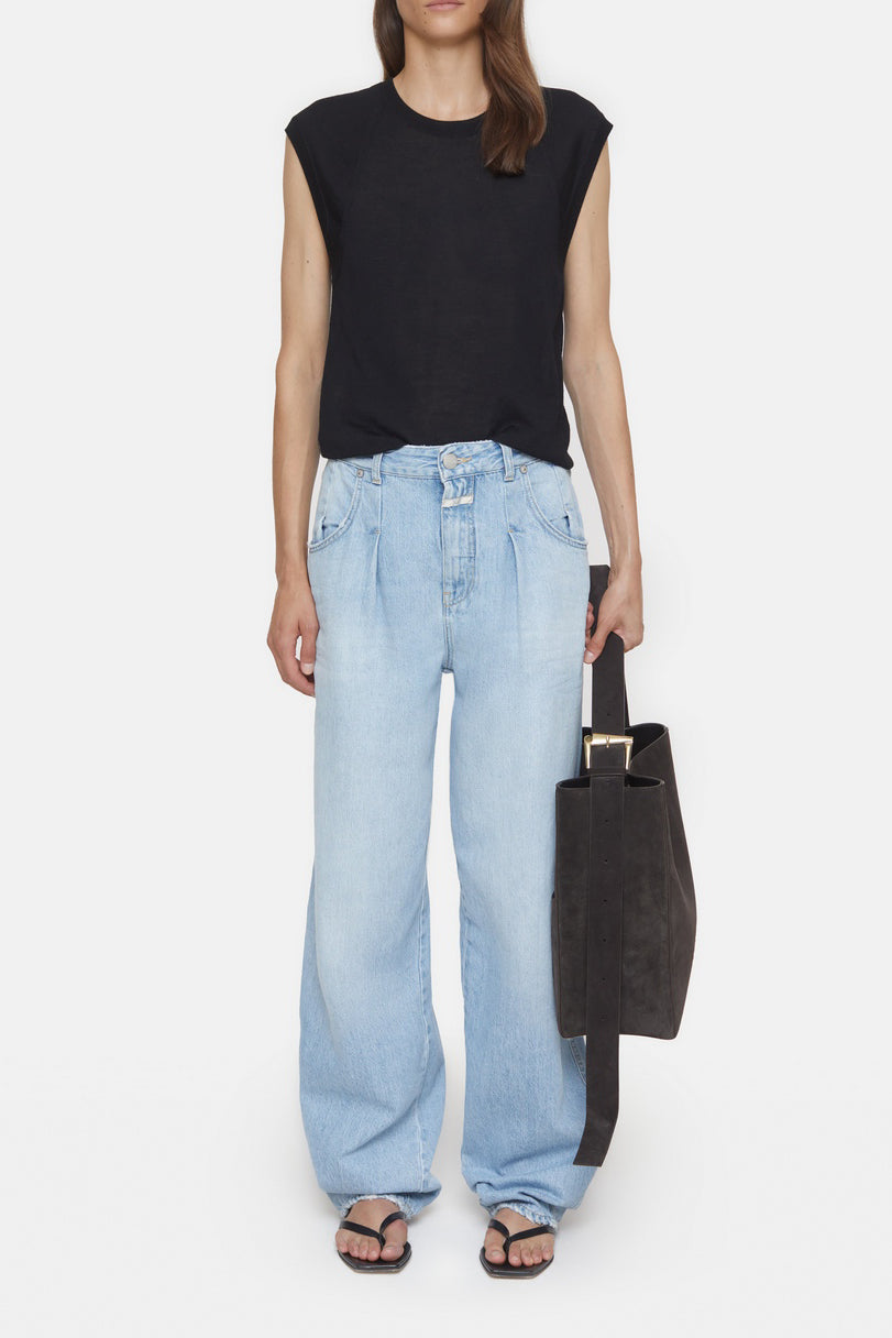 Crew Neck Vest - Black - Femme
