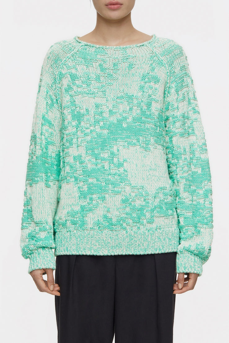 Crew Neck Long Sleeve - Green Kick - Femme