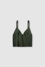 Knit Bra - Green Weed - Femme