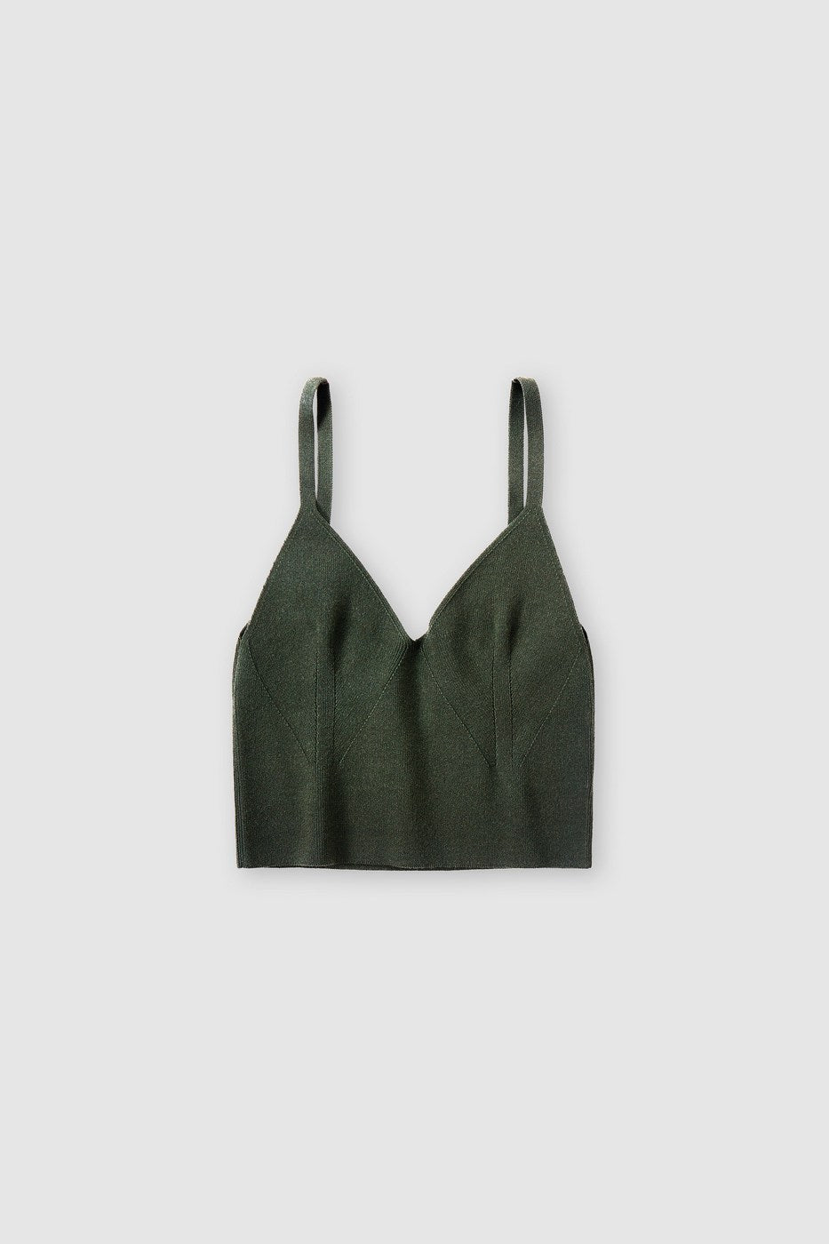 Knit Bra - Green Weed - Femme