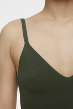 Knit Bra - Green Weed - Femme