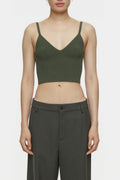 Knit Bra - Green Weed - Femme
