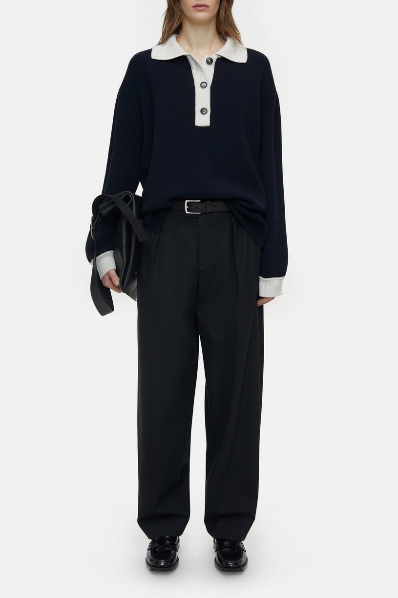 Polo Long Sleeve - Dark Night - Femme