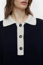 Polo Long Sleeve - Dark Night - Femme