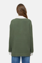 Polo Long Sleeve - Green Weed - Femme