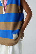 Sleeveless Polo - Ecru - Femme