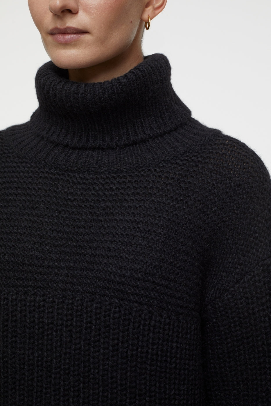 Chunky Roll Neck - Black - Femme