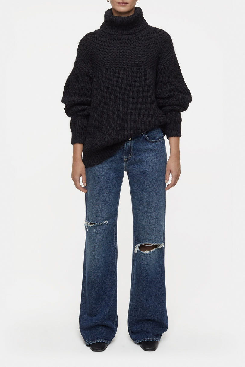 Chunky Roll Neck - Black - Femme