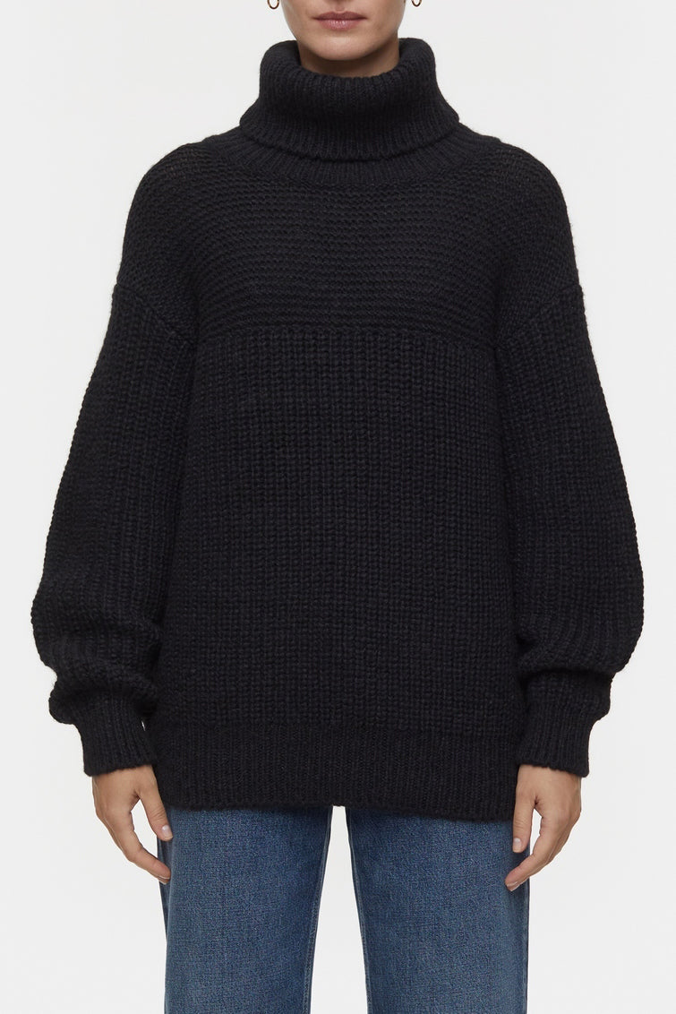 Chunky Roll Neck - Black - Femme