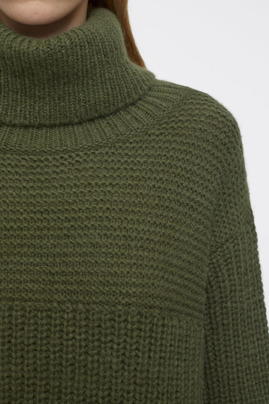 Chunky Roll Neck - Industrial Green - Femme