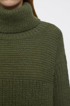 Chunky Roll Neck - Industrial Green - Femme
