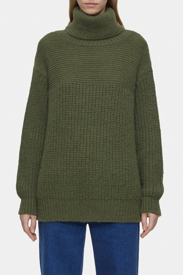 Chunky Roll Neck - Industrial Green - Femme