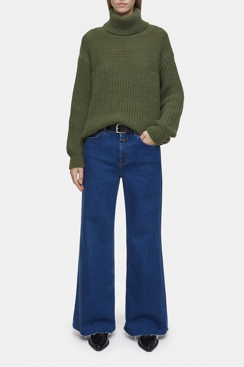 Chunky Roll Neck - Industrial Green - Femme