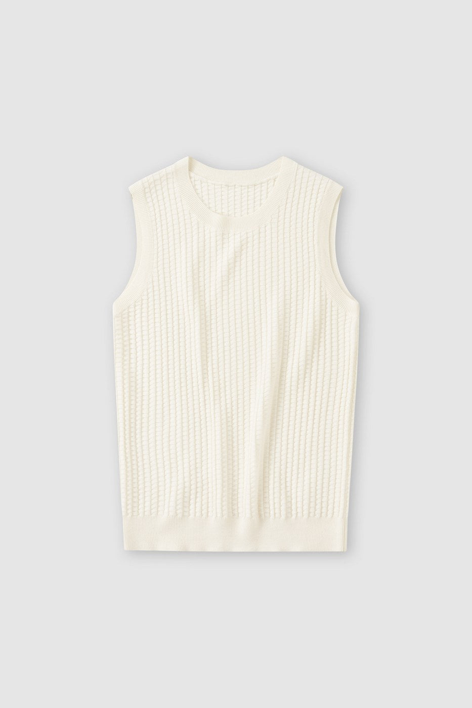 Vest Crew Neck - Ivory - Femme