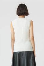 Vest Crew Neck - Ivory - Femme