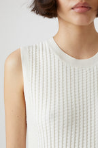 Vest Crew Neck - Ivory - Femme