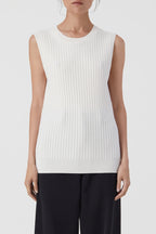 Vest Crew Neck - Ivory - Femme