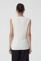 Vest Crew Neck - Ivory - Femme