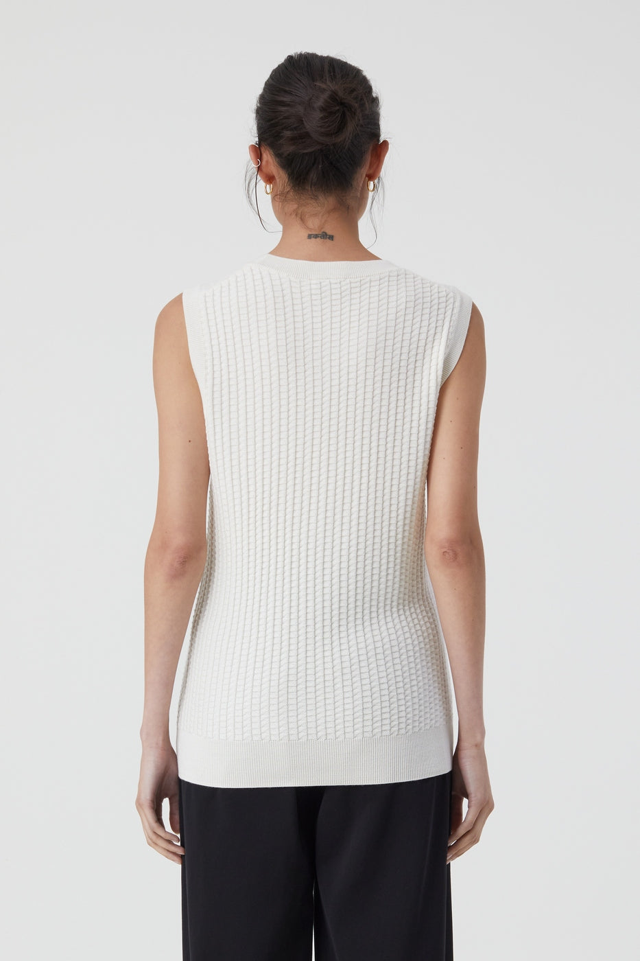 Vest Crew Neck - Ivory - Femme