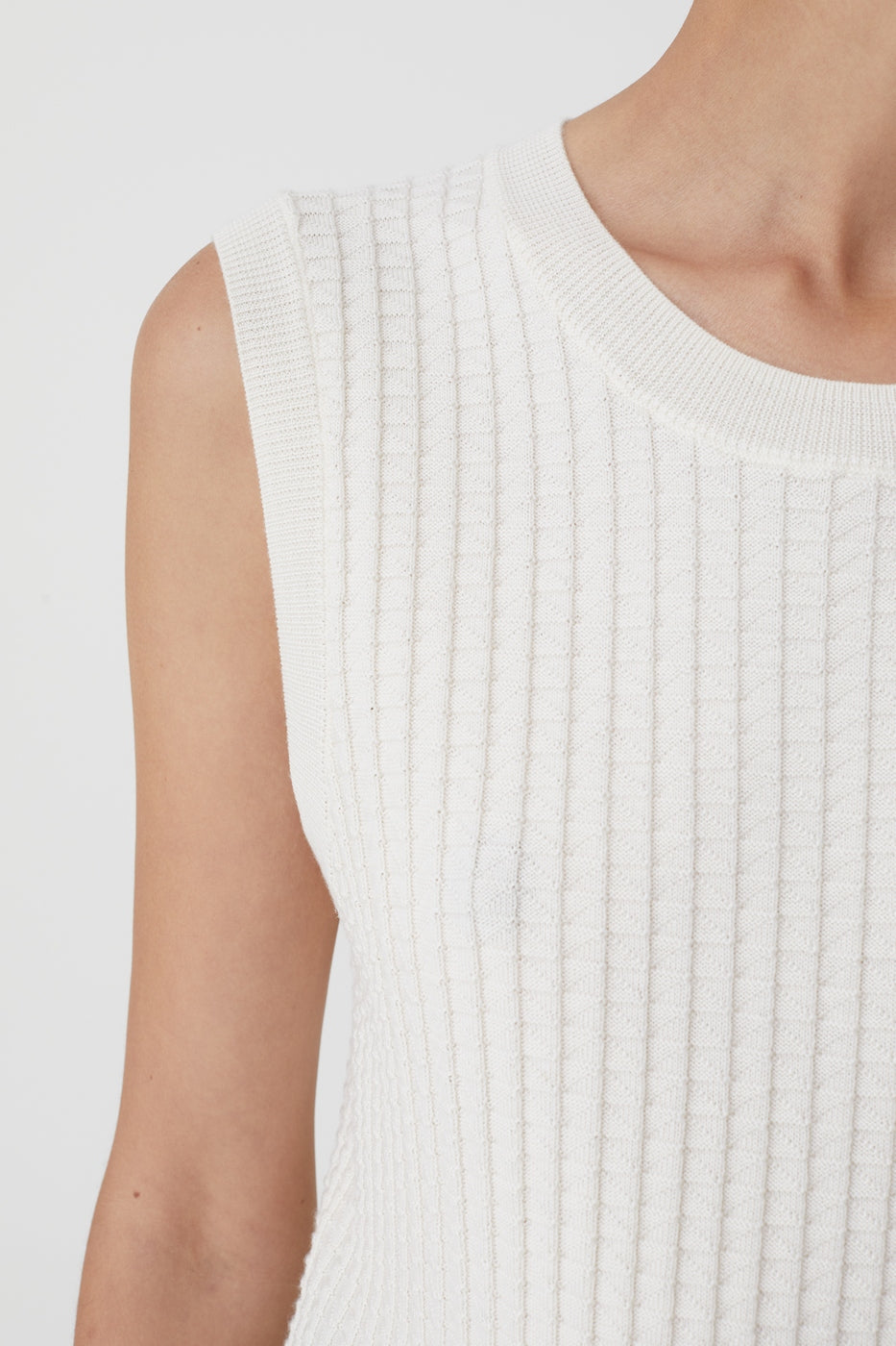 Vest Crew Neck - Ivory - Femme
