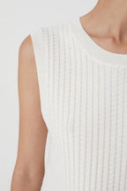 Vest Crew Neck - Ivory - Femme