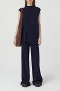 Vest With Slits - Dark Night - Femme