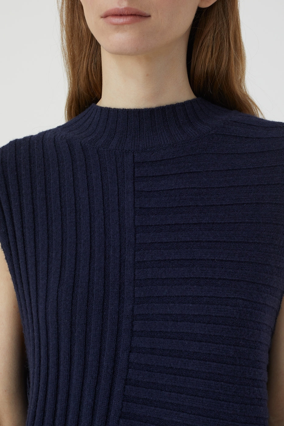 Vest With Slits - Dark Night - Femme