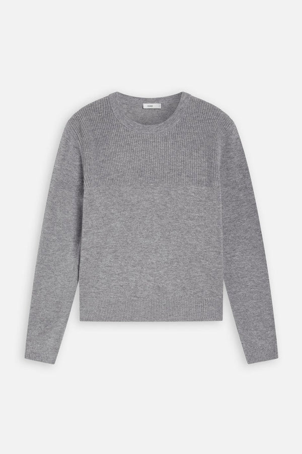 Closed - Pull Crew Long Sleeve - Grey Heather Melange - Femme