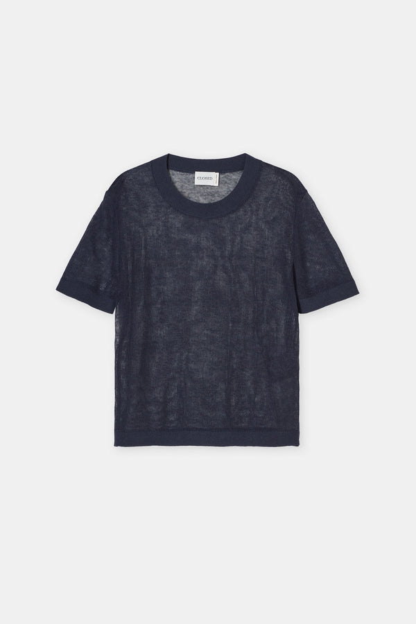 Crew Neck Short Sleeve - Space Blue - Femme