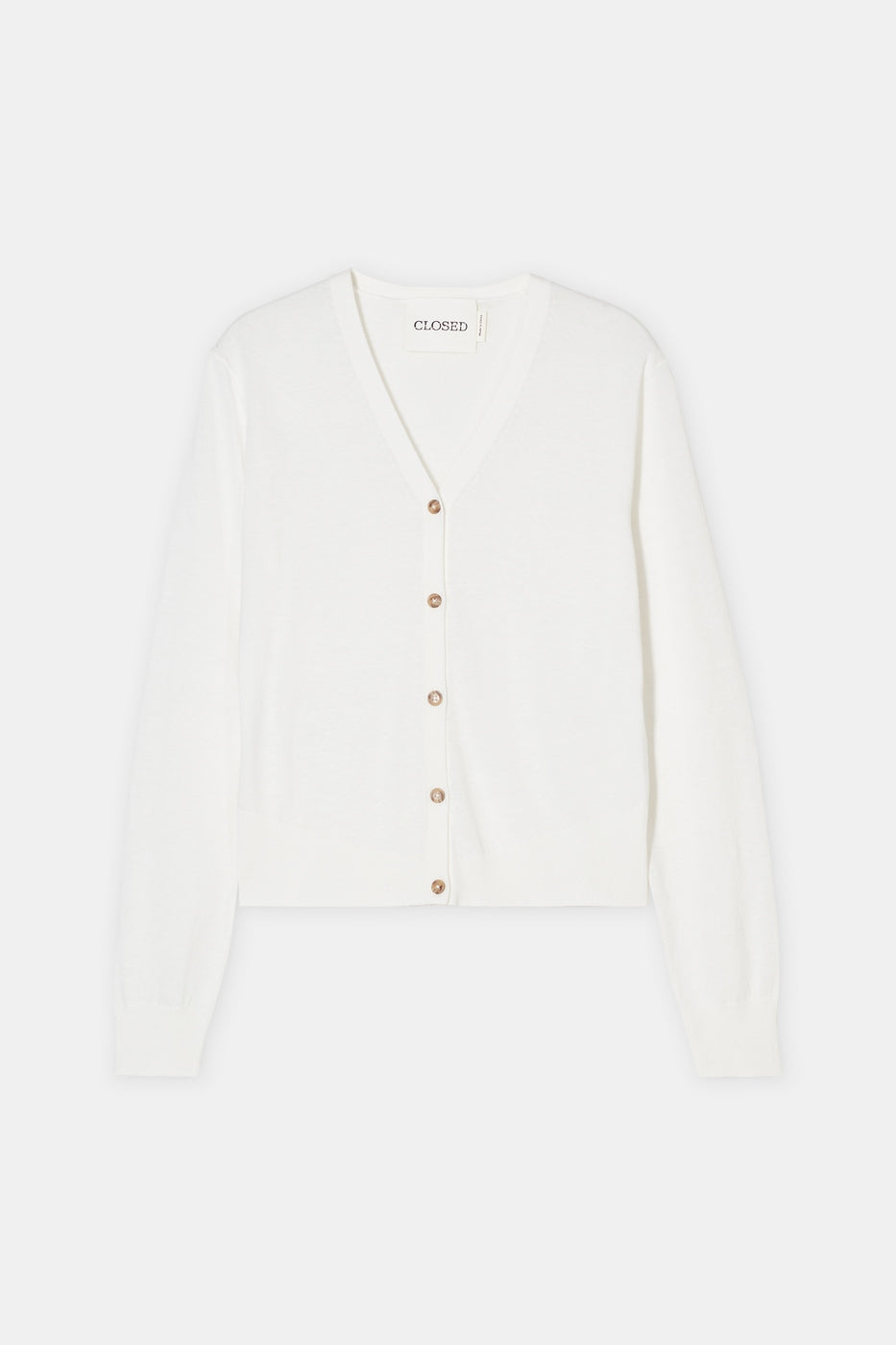 V Cardigan Long Sleeve - Ivory - Femme
