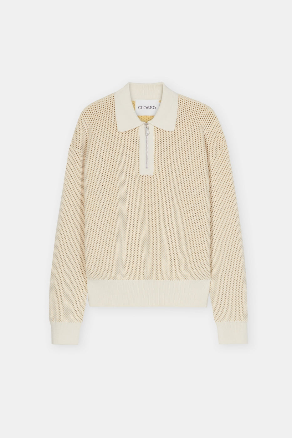 Halfzip Longsleeve - Ivory - Femme
