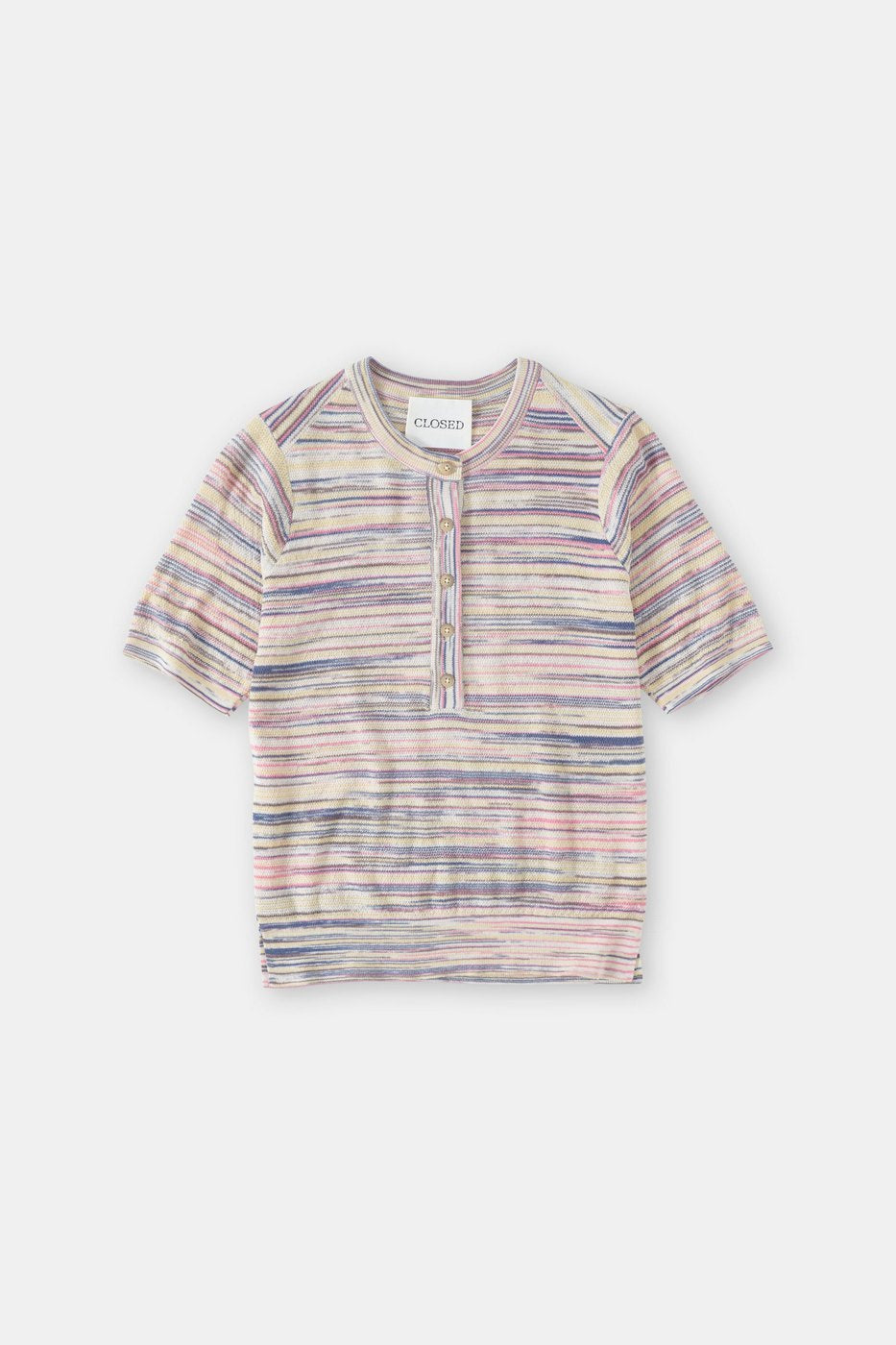 Henley Short Sleeve - Multi Colour - Femme