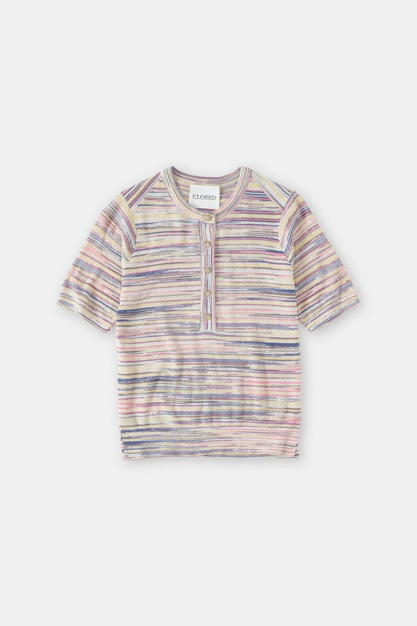 Henley Short Sleeve - Multi Colour - Femme