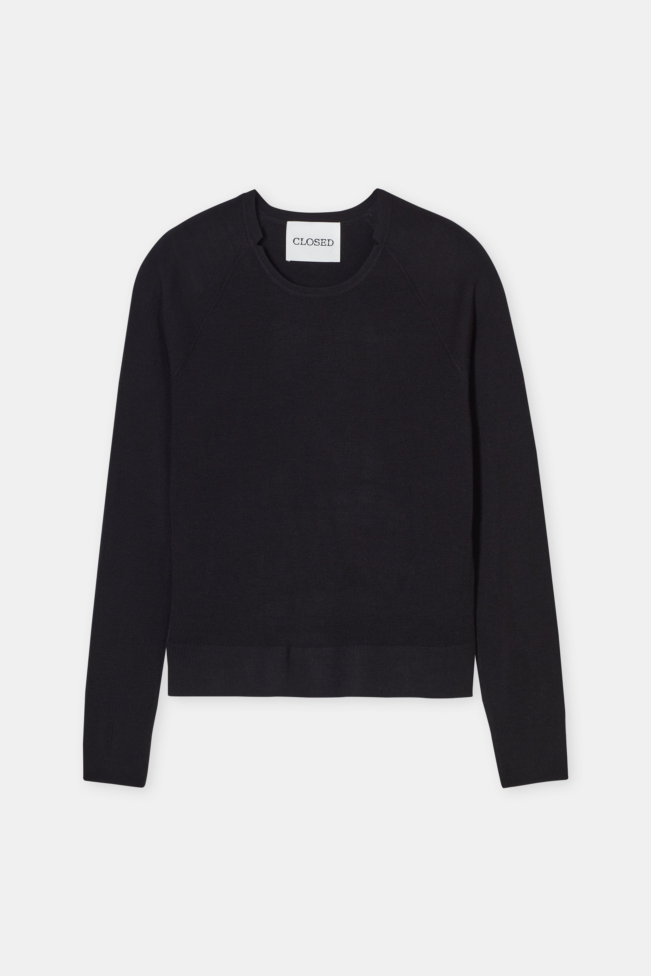 Slim Crew Neck - Black - Femme