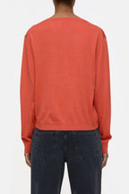 V Neck Boxy - Aperol Red - Femme