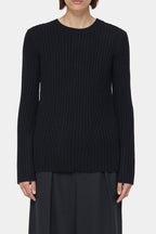 Crew Neck Long Sleeve - Black - Femme