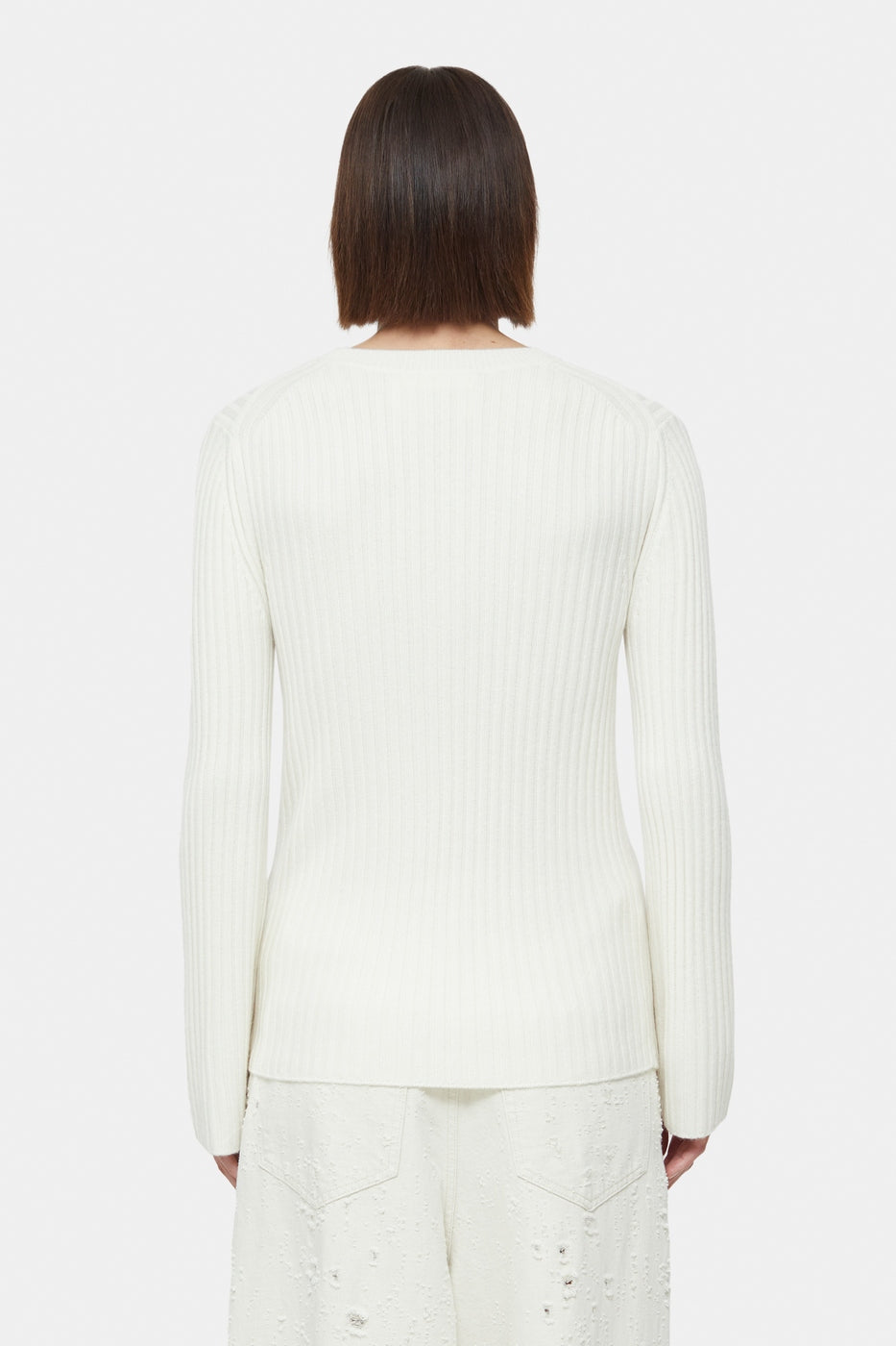 Crew Neck Long Sleeve - Ivory - Femme