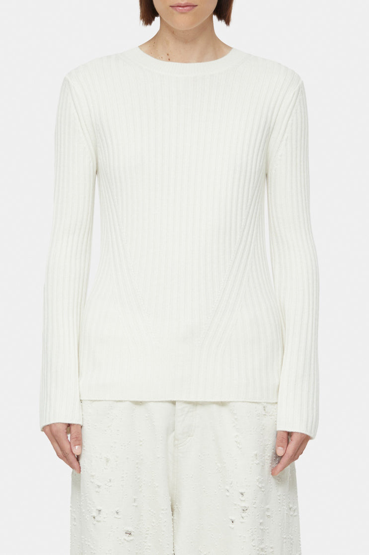 Crew Neck Long Sleeve - Ivory - Femme